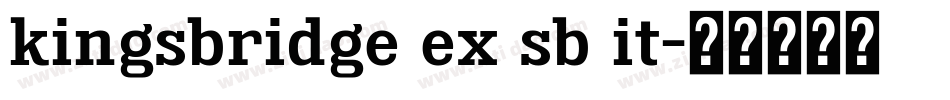 kingsbridge ex sb it字体转换